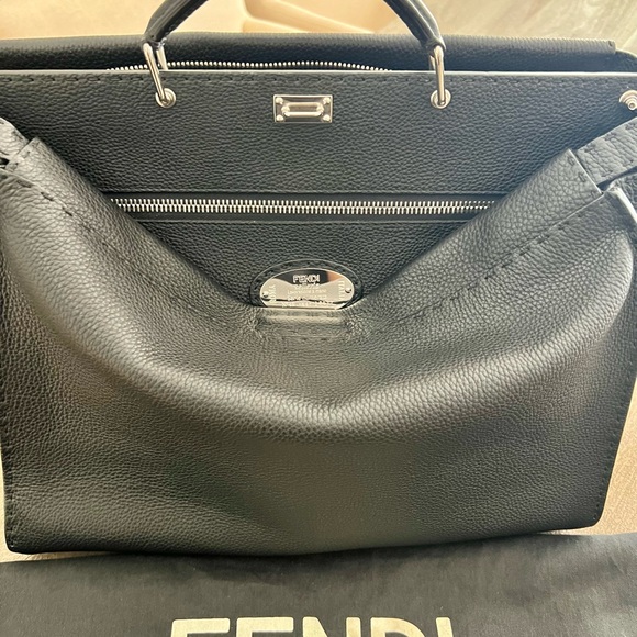 FENDI PEEKABOO Iconic Medium SELLERIA 2 Way Bag - Picture 1 of 16